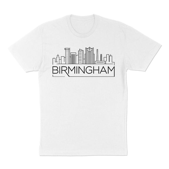 Skyline Birmingham Alabama Shirt Unisex Large White