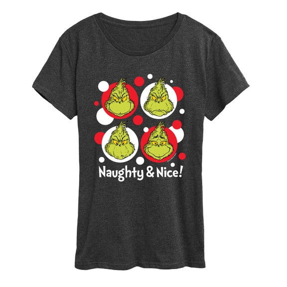 The Grinch - Naughty And Nice Women's Short Sleeve Graphic T-Shirt