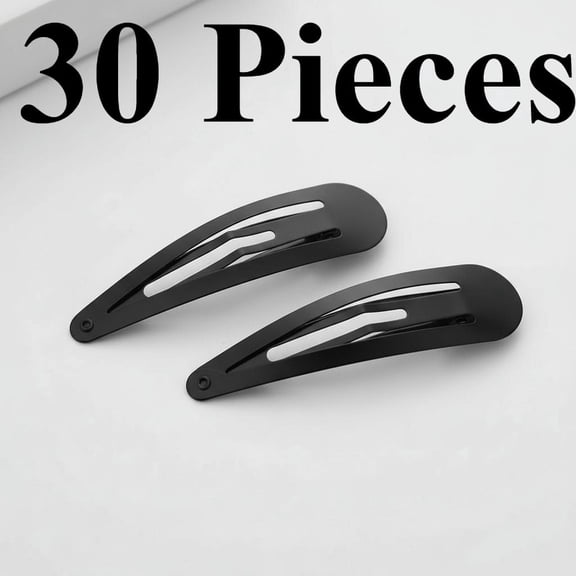30 Pieces Large Metal Snap Hair Clips Nonslip Barrettes Women Hair Accessories( 3.1 Inch)