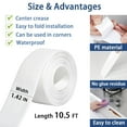 thumbnail image 2 of 1pcs Caulk Tape Self Adhesive,Caulking Tape for Bathroom Sealant Strip Caulk Strip,Waterproof Caulking Sealing Tape for Bathroom,Toilet,Kitchen Countertop,Bathroom,Toilet, 2 of 9