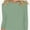 Light green, variant on Women Long Sleeve Crew Neck Slim Fit Stretchy Layer T Shirts Tops
