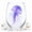 2D Jellyfish, variant on Fountwell Blue Ringed Octopus Stemless Wine Glass 12oz Hand Blown Ocean Decor Gift