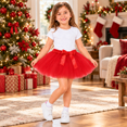 thumbnail image 2 of Petitebelle Single Color Girl Tulle Tutu 1-10y (Red, 1-5 Years), 2 of 5