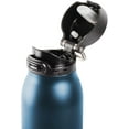 thumbnail image 4 of Vacuum Insulated Premium Water Bottle with Rechargeable Bluetooth Speaker - Steel Double Wall Design + Lights, Convenient Drinking Spout, Lid Lock, and Carry Handle (700ml/23.6 oz) Navy Blue, 4 of 7