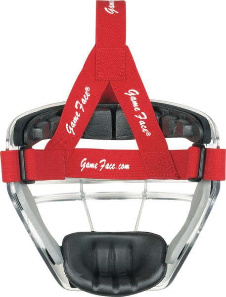 Clear Game Face Mask-Size:Large,Strap Color:Purple by Game Face