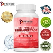 Pslalae High Potency Serrapeptase 120,000 SPU - Support Sinus & Respiratory Health (30/60/120pcs)