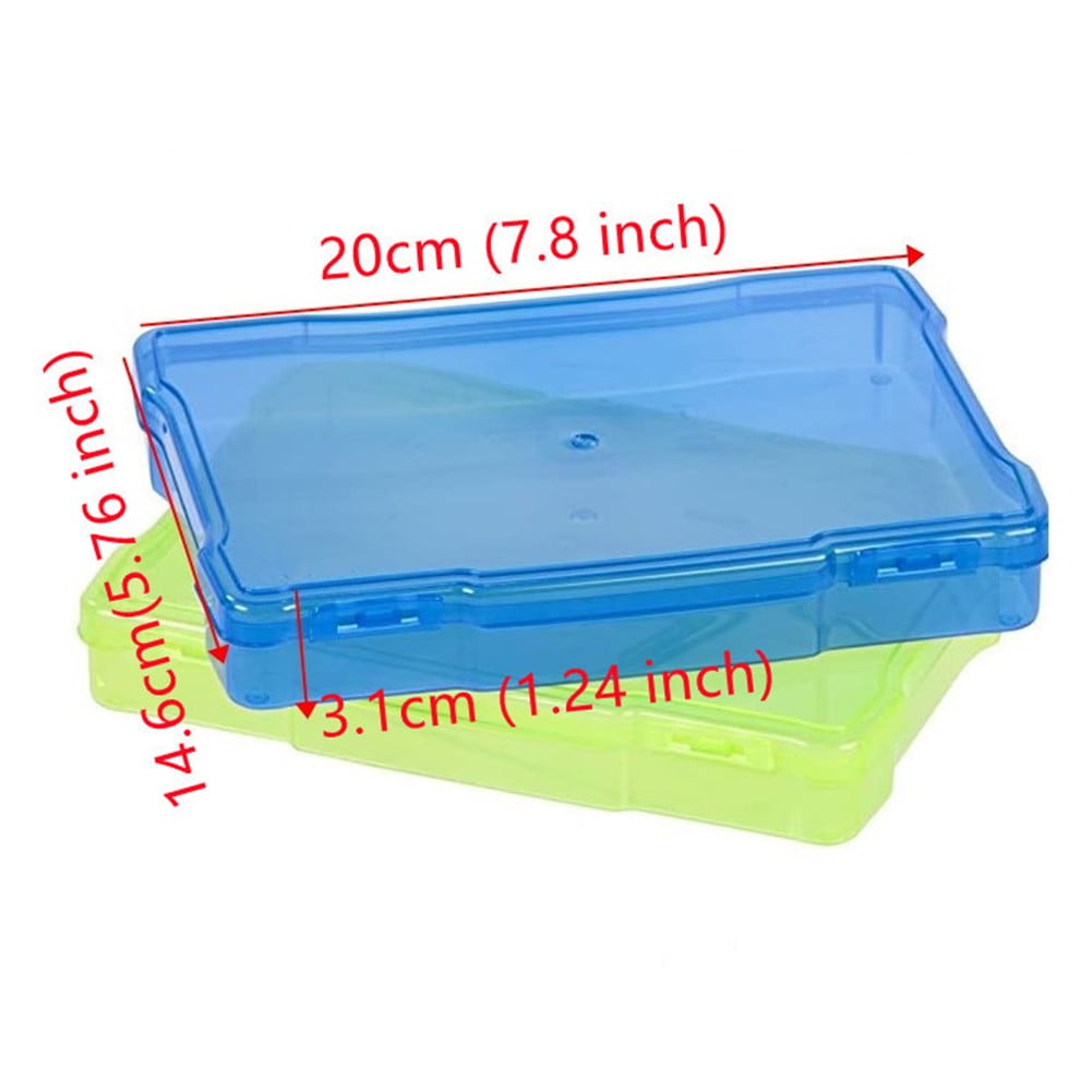 Lierteer 5x7 inch Photo Storage Box Plastic Picture Keeper 6 Colorful Photo Cases