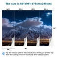 thumbnail image 3 of Peel and Stick Wallpaper Utah Winter Moonlight City Modern Art Wall Mural Decor Self Adhesive and Removable 69in x 98in, 3 of 8