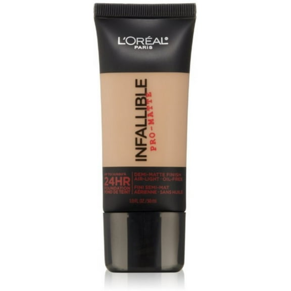 L'Oreal Paris Infallible Pro-Matte Foundation, Golden Beige [104] 1 oz (Pack of 2)