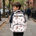 thumbnail image 6 of Bulopur White Pink Cowgirl Horse Boot Kids Backpack for Girls, Cute Western Cowgirl Ribbon Print School Bag Lightweight/Breathable/Durable/Waterproof Multi-Pocket Book Bag for Daily Use, 6 of 8