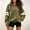 &001-Army Green, variant on Ounisa Women's Solid Casual Crew Neck Sweatshirt Long Sleeve Loose Fit Pullover Shirt Fall Fashion Stripe Sleeve Tops