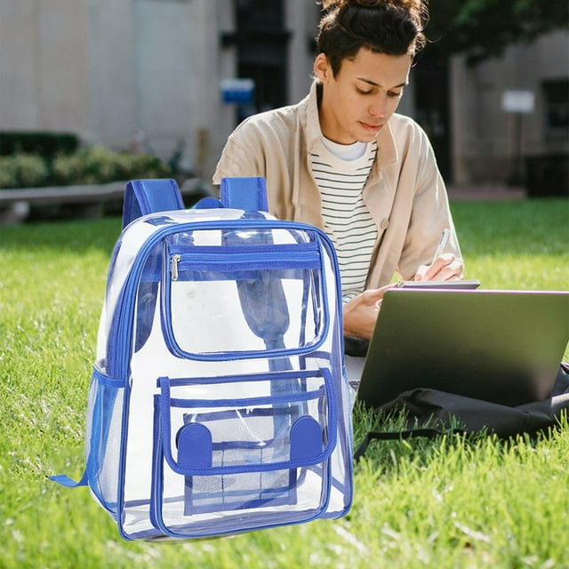 Dvkptbk Backpack Heavy Duty Clear Backpack Stadium Security Approved Mini Gym Drawstring Bag Travel Essentials