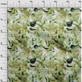 thumbnail image 3 of oneOone Polyester Lycra Green Fabric Leaves Craft Projects Decor Fabric Printed By The Yard 56 Inch Wide, 3 of 6