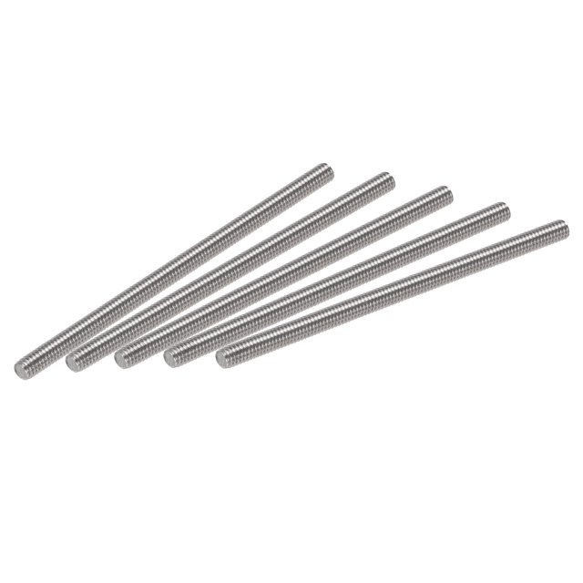 Unique Bargains M4 x 90mm Fully Threaded Rod 304 Stainless Steel Right Hand Threads 5 Pack