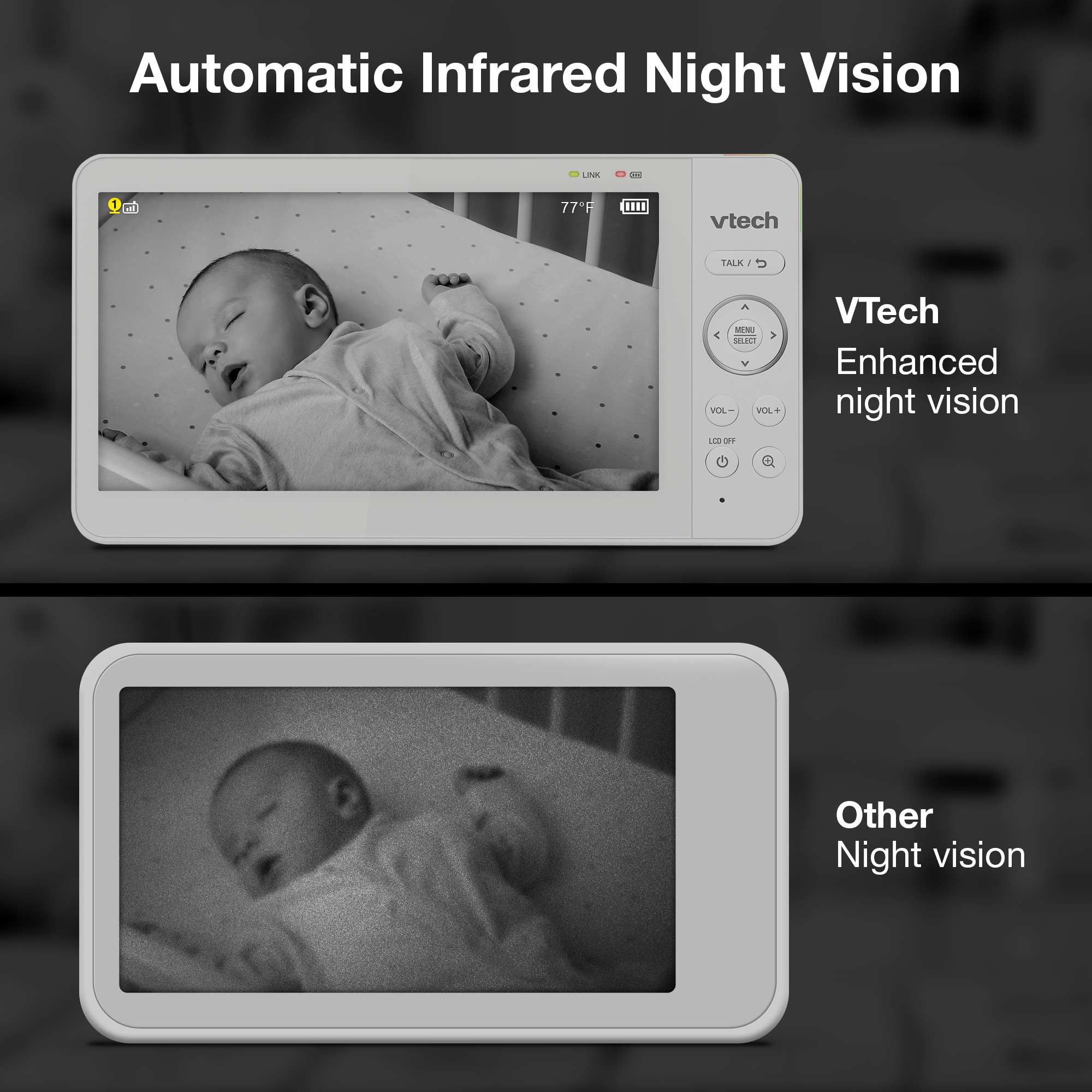 VTech Video Baby Monitor with Two Cameras, 7-Inch Display photo 6
