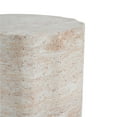thumbnail image 4 of Christopher Knight Home Elegant 15" Outdoor Lightweight Concrete Round Side Table, Travertine Finish, 4 of 9