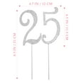 thumbnail image 2 of unbranded Topper De Pastel Con De Cristal Plateado Para Fiestas Y Celebraciones Especiales, 2 of 6