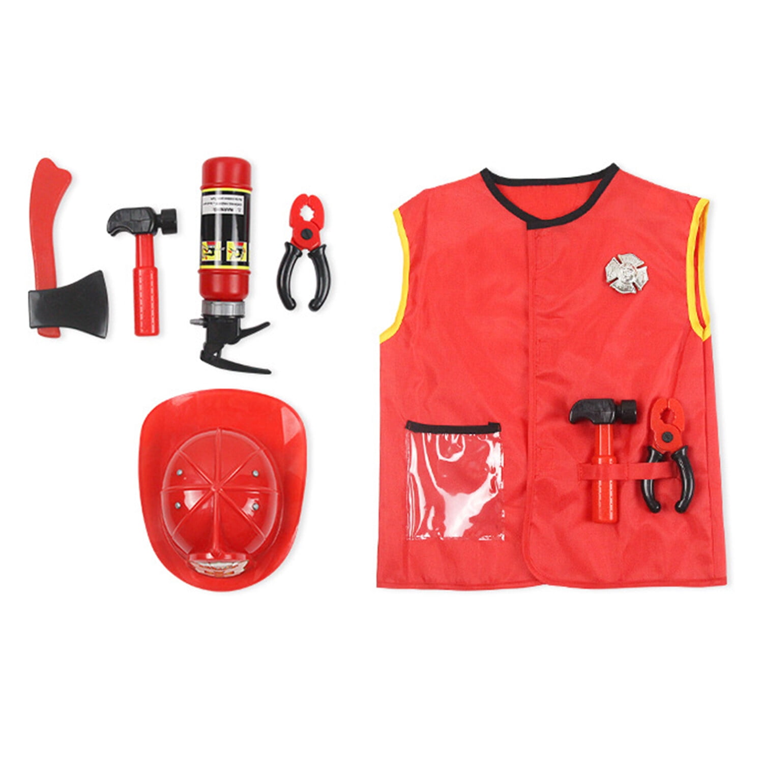 IBAKOM Baby Boy Costume Set - Pirate Astronaut Firefighter Suspenders & Pants Dress Up Outfit