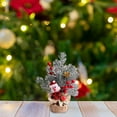 thumbnail image 7 of Christmas Tree9.84inch Artificial Christmas Trees Mini Christmas Trees Artificial Table Top Little Xmas Decorations with Holiday Ball Ornaments Red Berry Pinecone for Home Party Xmas Decor, 7 of 7