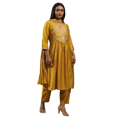 thumbnail image 1 of Biba Rangriti Ensemble de Tenue Ethnique Indienne pour Femmes (Kasheeda Révisé 22286), Moutarde, Taille 38, 1 of 5