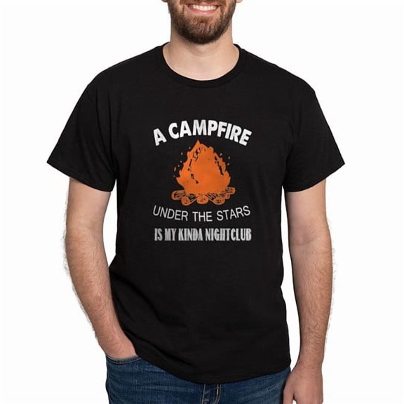 CafePress - A Campfire Under The Stars Is My Nightclub T Shirt - Men's Classic Cotton T-Shirts