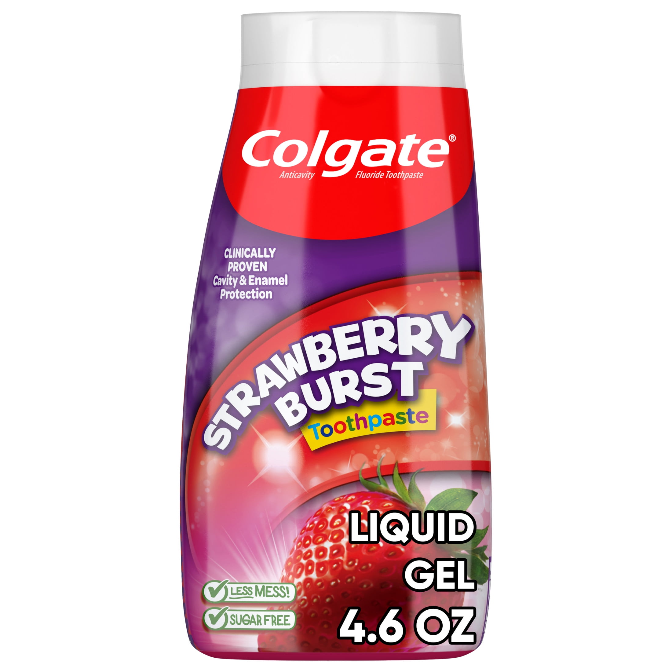 (2 pack) Colgate Kids Fluoride Toothpaste, Strawberry Burst, 4.6 oz