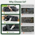 thumbnail image 5 of 109" L-Shaped Modular Sectional Sofa with Sleeper Bed, Storage & Movable Ottomans, Oversized Deep Seat Cloud Couch, Convertible 4-Seat Sofa for Living Room or Apartment (Gray, High Legs 3.15"), 5 of 9