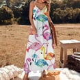 thumbnail image 2 of Flamingo Pattern Sleeveless Dress Women's Luxury Party Dress Birthday Dresses for Women, 2 of 7