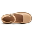 thumbnail image 4 of kkdom Womens Ballet Mary Jane Flats Comfortable Business Office Dress Shoes for Women Dressy and Work with Ankle Strap Beige Size 6.5, 4 of 6