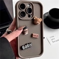 thumbnail image 3 of Cute 3D Bear Coffee Milk Candy Liquid Phone Case For iPhone 11 13 12 14 15 Pro Max XR XS Max Korean Cartoon Cover, 3 of 5