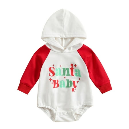 

Toddler Girls Bodysuits Letter Printed Long Sleeve Hooded Christmas Daily Kids Children Clothes Cartoon Trendy Soft Cute Outwear Streetwear Spring Summer Rompers Jumpsuits