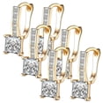 thumbnail image 1 of Aretes Modernos Harp01 3Pzas Arpa Oro Metal/Zirconia., 1 of 2