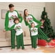 thumbnail image 1 of Green Dinosaur Print Family Christmas Pajamas Set Mom Dad Kids 2 Pieces Suit Baby Dog Cute Romper Xmas Family Look Clothing Sets, 1 of 3