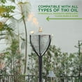 thumbnail image 3 of Legends Direct Amsterdam Premium Metal Garden Torch, 54" Tall- Tiki Style /w Snuffer, Fiberglass Wick & Large 32oz Oil Lamp - For Outside, Deck, Patio and More (Hammered Patina), 3 of 7