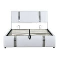thumbnail image 5 of Lift Up Storage Bed, Full Size Upholstered Bed with a Hydraulic Storage System, Faux Leather Platform Bed Frame with Headboard, No Box Spring Needed, White, 5 of 7