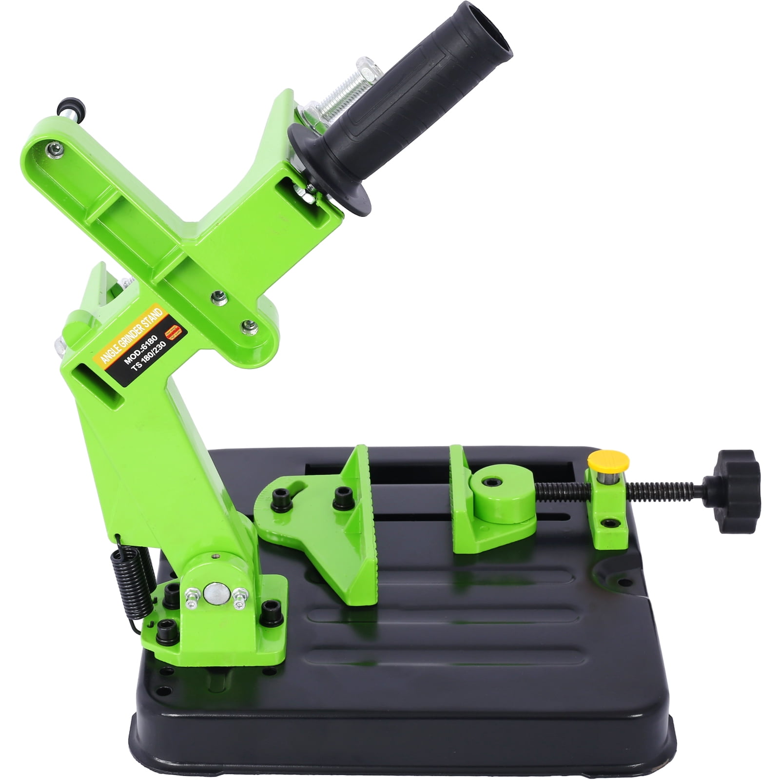 Versatile Angle Grinder Fixed Universal Bracket for Cutting Compatible with 150mm, 180mm, 230mm Disc Grinders Secure and Adjustable Stand Green Metal Construction