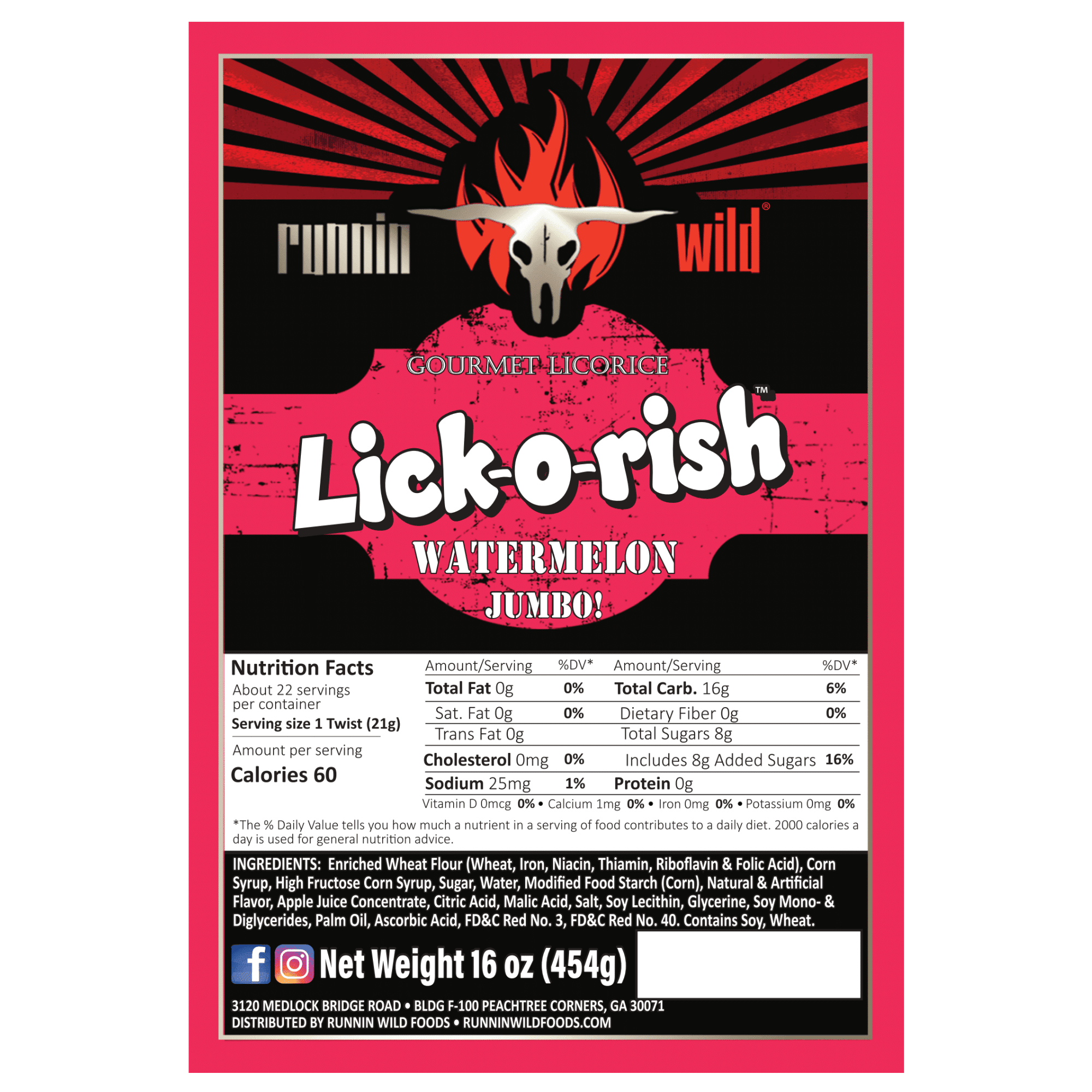 Watermelon Licorice Candy | LICK-O-RISH 3 Pounds Total (Set of 3 bags, 1 pound each)