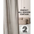 thumbnail image 3 of The Art Box Linen Curtains Striped Window Curtains 84 inches Striped Black Home Farmhouse Door Window Drapes for Living Room Bedroom,Tie Top, 2 Panels Set, 3 of 6