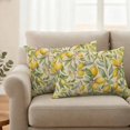 thumbnail image 2 of Summer Lemons Outdoor Waterproof Pillow Covers, Vintage Fruits Green Leaf Botanical Decorative Rectangle Throw Pillowcase Sofa Cushion Sham for Patio/Couch/Chair, 20"x12" 2 Pack, 2 of 8