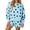 Sky Blue #009, variant on Womens Polka Dot 2 Piece Outfits Casual Oversized Long Sleeve Sweatshirts Shorts Set Tracksuits Sweatsuits S