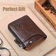 thumbnail image 2 of Mens Wallet, RFID Blocking Slim Flip Wallets, Credit Card Holder, Leather Zipper Wallets for Men,Holds up to 14 Cards,Credit Card Slots,etc. Brown, 2 of 5