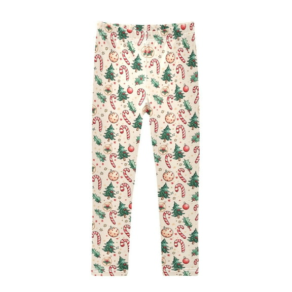 joogoo Girls' Leggings Christmas Candy Fir Berry Yoga Pants 6T