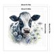 thumbnail image 2 of Hilo de bordar de algodón ecológico completo, punto de cruz estampado de Margarita y vaca de 11CT, 40x40cm, 2 of 9