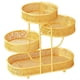 thumbnail image 4 of Cesta de fruta de metal de 4 niveles, organizador de refrigerios, accesorio multifuncional, bordes lisos Dorado, 4 of 9