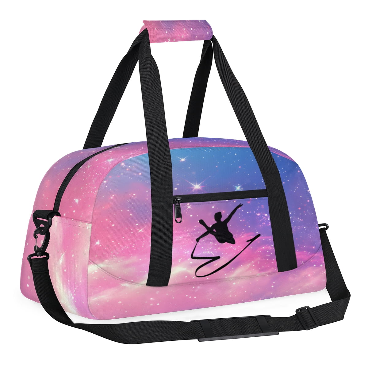 Qzjjjmy Dance Gymnastics Bag for Girls Duffle Bag Dance Travel and Gymnastics Tote Bag for Kids