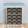 thumbnail image 5 of ECR4Kids Scoop Front Plastic Storage Bins, Multipurpose Organization, Dark Grey, 15-Piece, 5 of 9