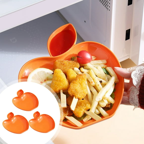 Sentmoon 3PCS Dinner Plates - W 8.66Inch X L 6.88Inch Impregnable Dinner Plates Set Of 3 - Dishwasher & Microwave Safe Plastic Plates Reusable Deals of the Day Clearance Prime
