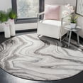 thumbnail image 2 of SAFAVIEH Craft Angjelko Abstract Area Rug, Grey/Silver, 9' x 9' Round, 2 of 6