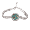 thumbnail image 1 of Cat Sakura Rice Teapot Japan Tennis Chain Anklet Bracelet Diamond Jewelry, 1 of 3