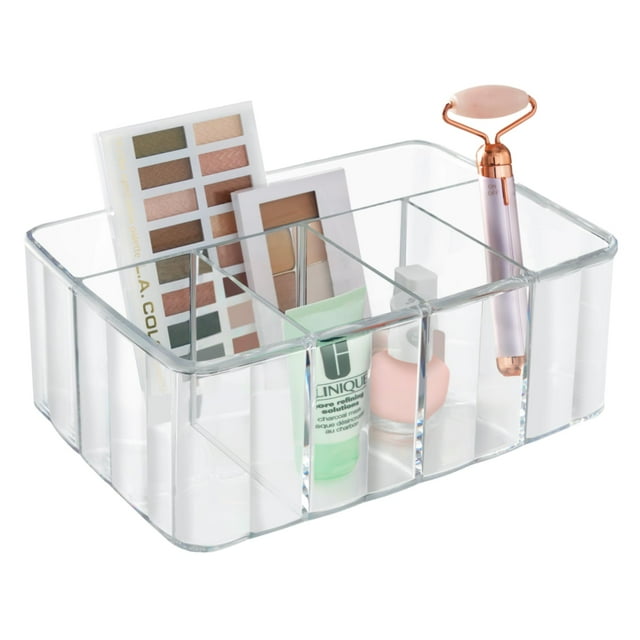 Organizador StorI rectangular de plástico transparente de 5 compartimentos